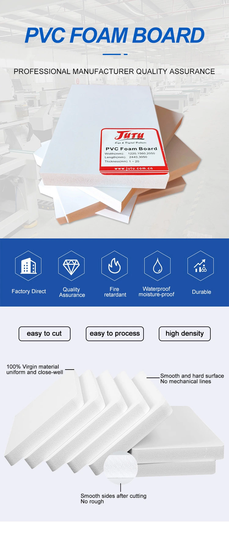 Fire Resistance Celuka Co-Extruded PVC Foam Board for Bathroom & Cabinet