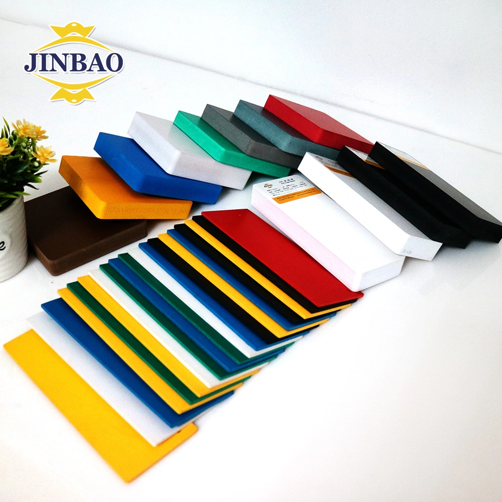 Jinbao High Gloss Co-Extruded 3mm 6mm 10mm 18mm 4X8 Sheets White Core Board Rigid Foam Plastic Forex Sheet PVC