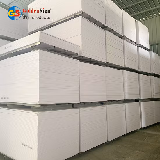 Goldensign 15mm PVC Celuka 폼 보드 4X8FT 흰색 폐쇄 셀 PVC 폼 시트